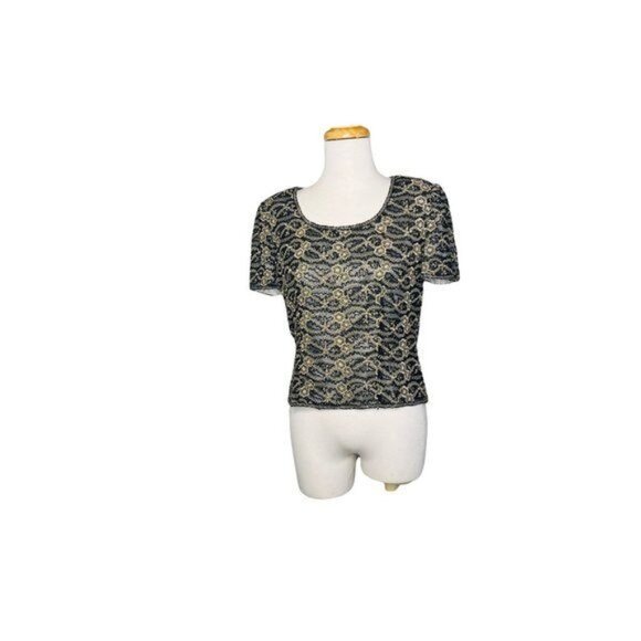Adrianna Papell Tops - Vintage Adrianna Papell Occasions womens Hand Beaded Sequined Silk Top Sz 8